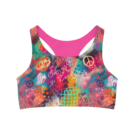 Light and Stretchy Seamless Sports Bra | Peace Love and Sakura