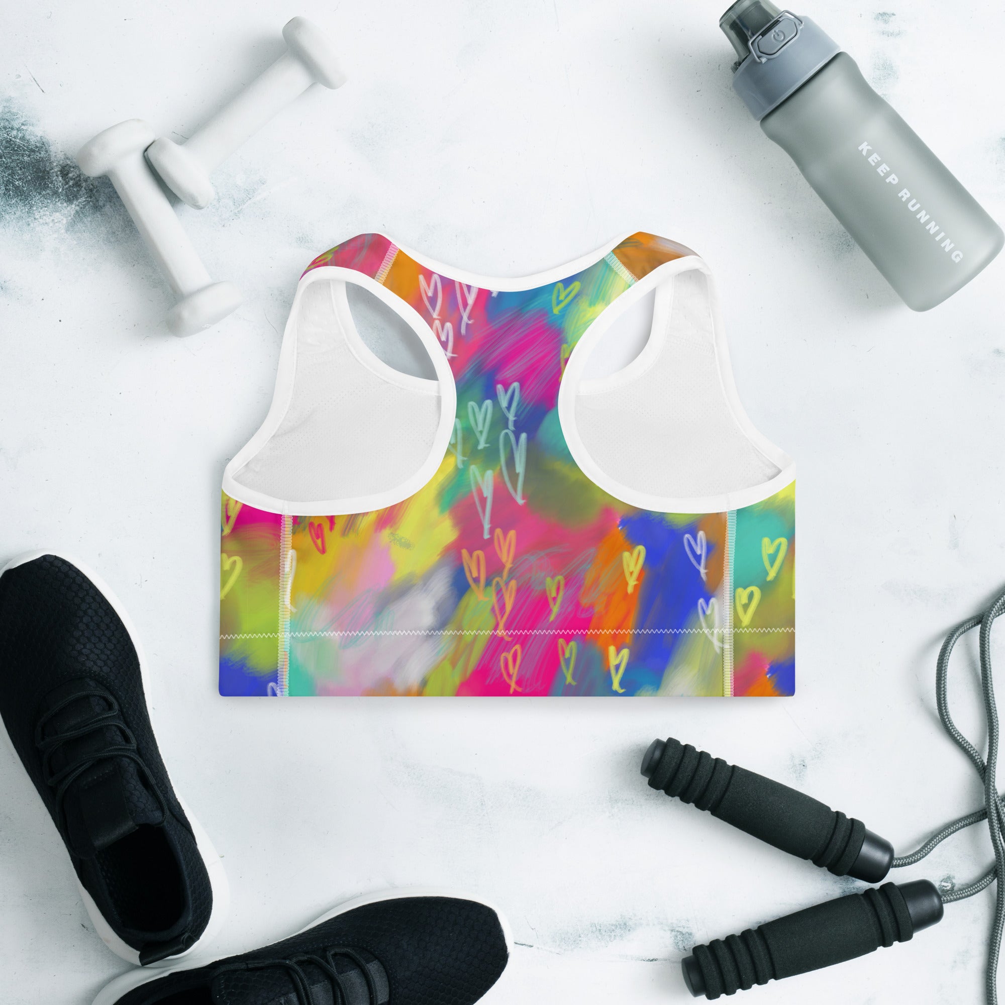 Strong and Supportive Classic Sports Bra | Abstract Colors