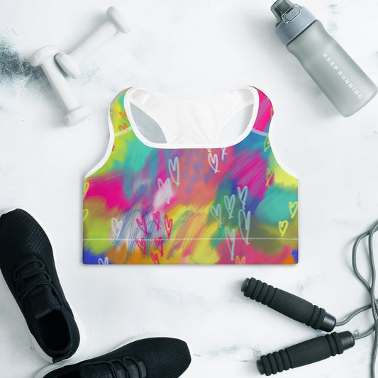 Strong and Supportive Classic Sports Bra | Abstract Colors