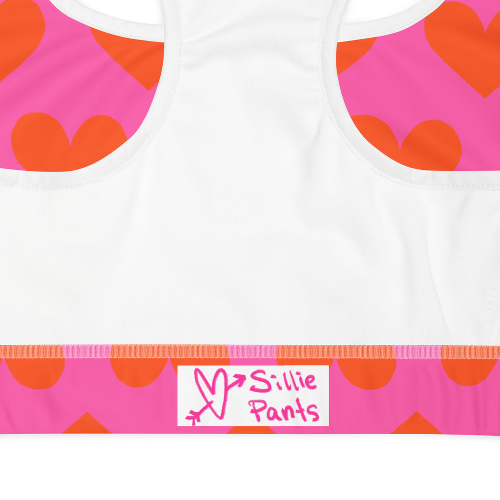 Strong and Supportive Classic Sports Bra | Orange Hearts