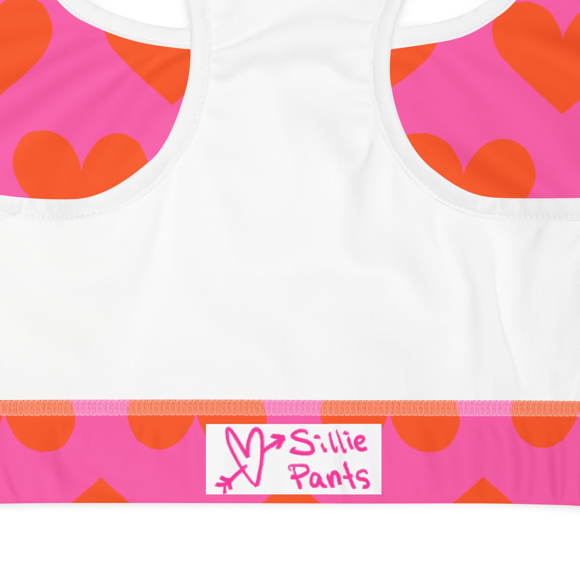 Strong and Supportive Classic Sports Bra | Orange Hearts
