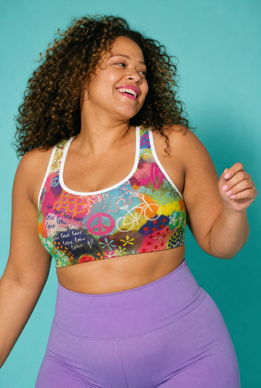 Classic Sports Bra | Under the Sea Colorful Print