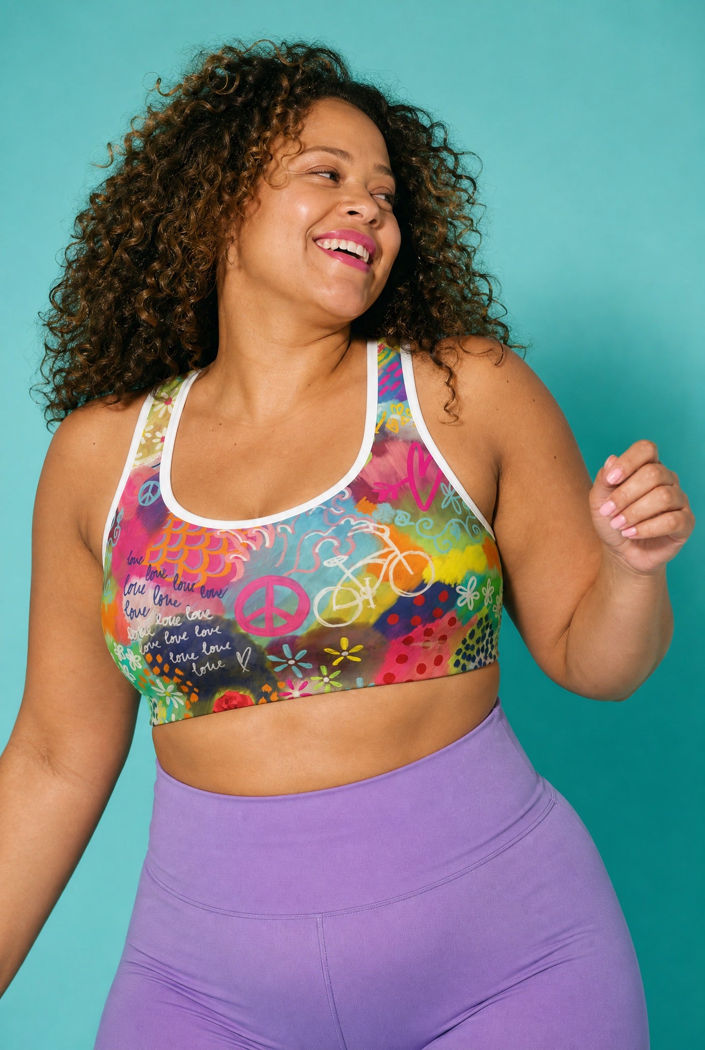 Classic Sports Bra | Under the Sea Colorful Print