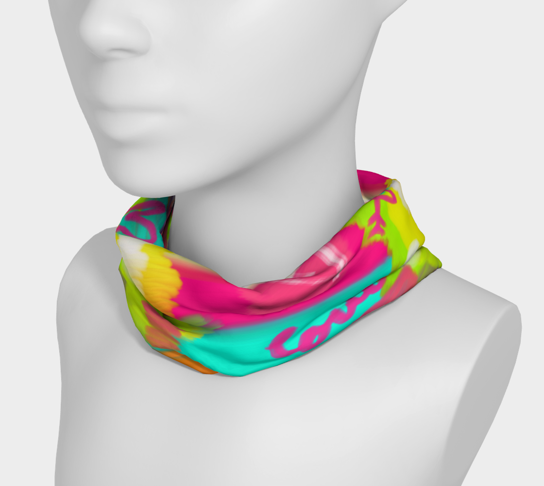Wide headband with vibrant colorful print