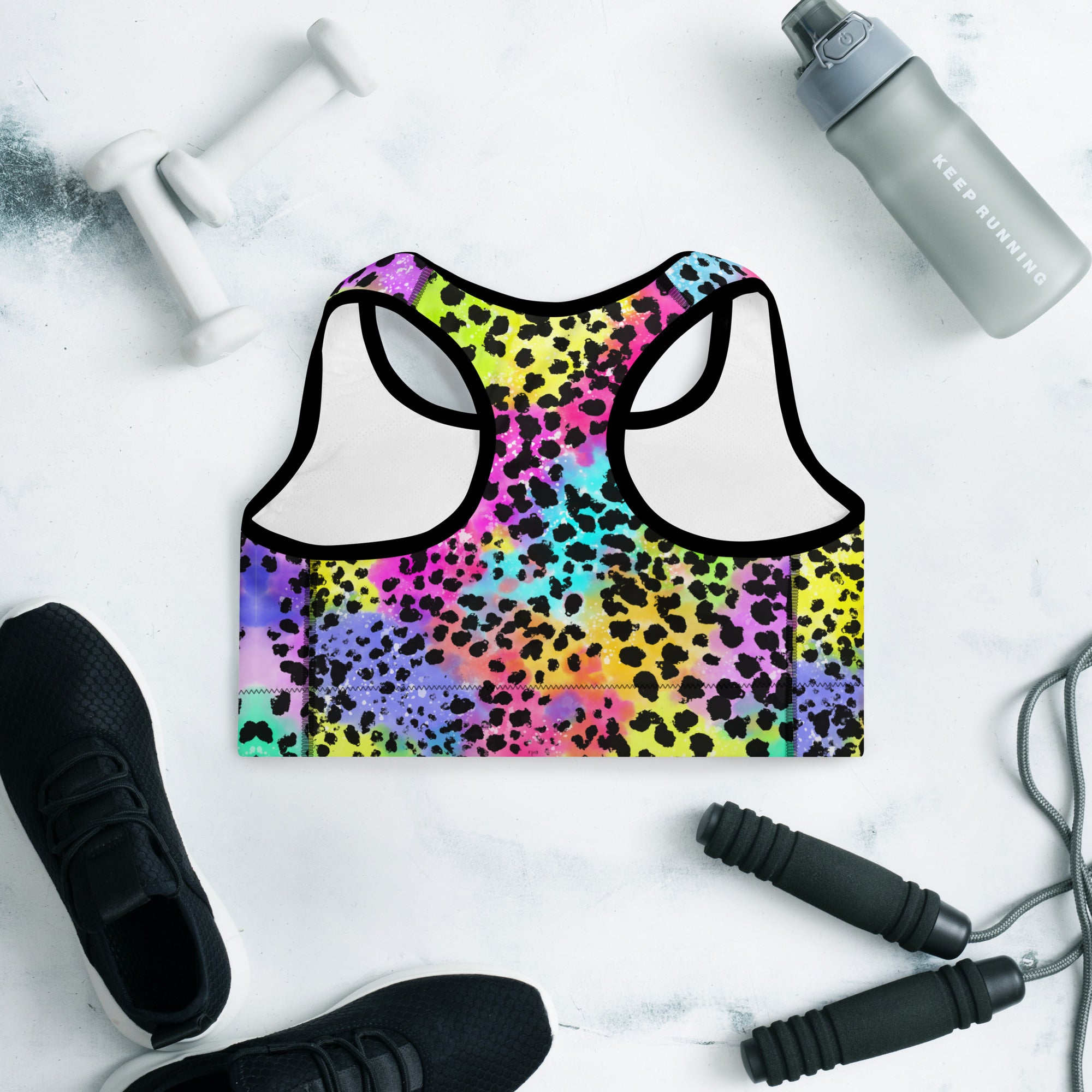 Strong and Supportive Classic Sports Bra | Colorful Panther
