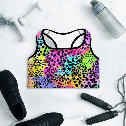 Strong and Supportive Classic Sports Bra | Colorful Panther