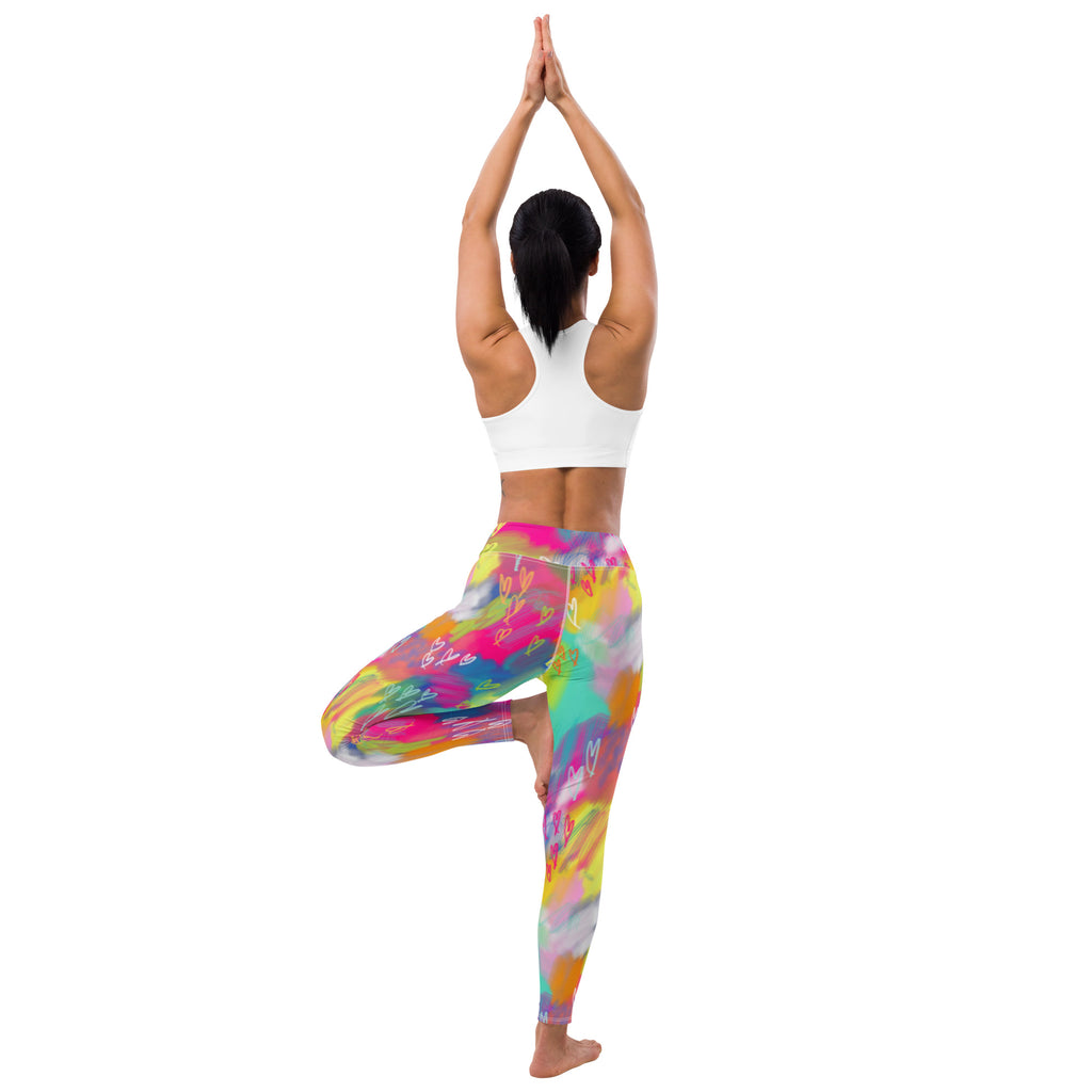 Marshmallow Soft Stretch High-Rise Yoga Leggings | Abstract Colors