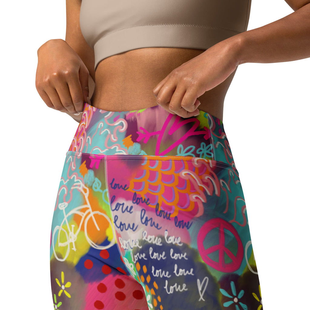 Marshmallow Soft Stretch High-Rise Yoga Leggings | Under the Sea