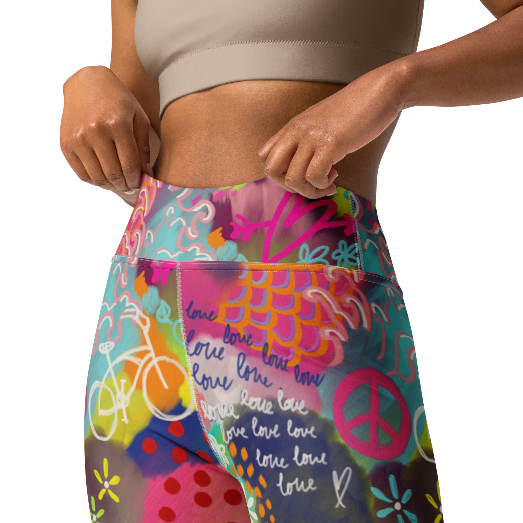 Marshmallow Soft Stretch High-Rise Yoga Leggings | Under the Sea