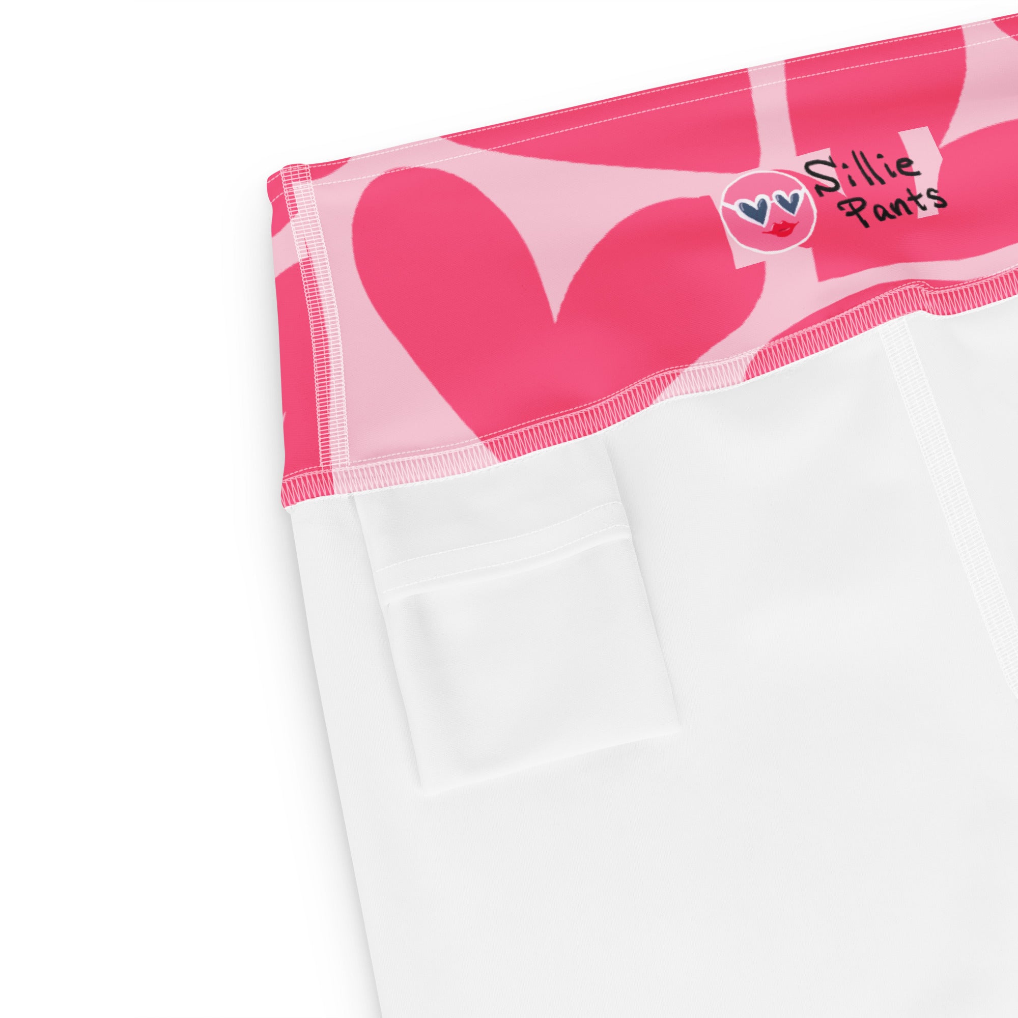 Pink Hearts Soft Stretch Yoga Leggings