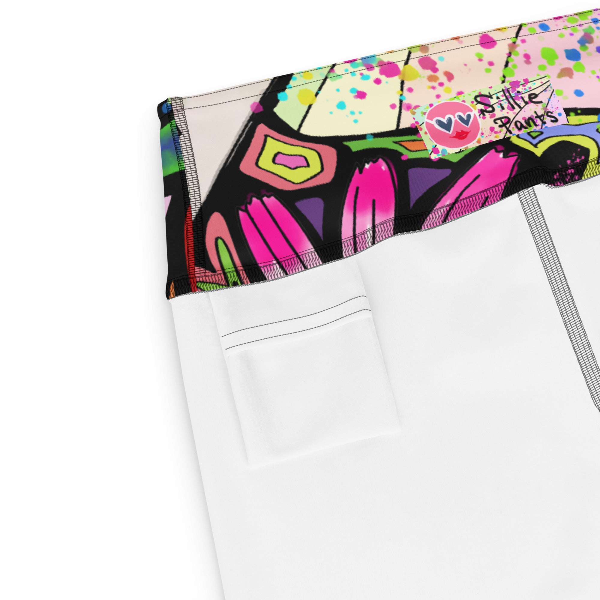 Soft Stretch High-Rise Yoga Leggings | Fairy Dust Colorful Print