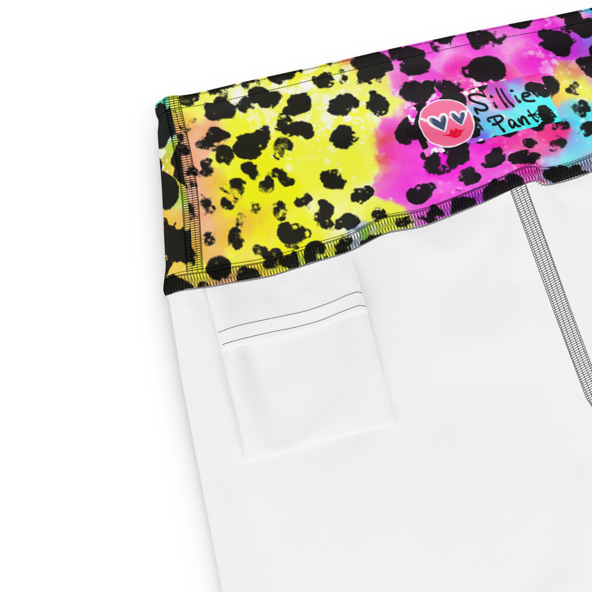 Soft Stretch High-Rise Yoga Shorts | Colorful Panther Print