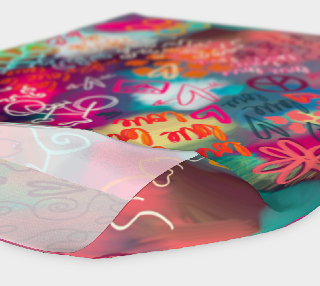 Colorful wide headband with mermaid scales and sakura design