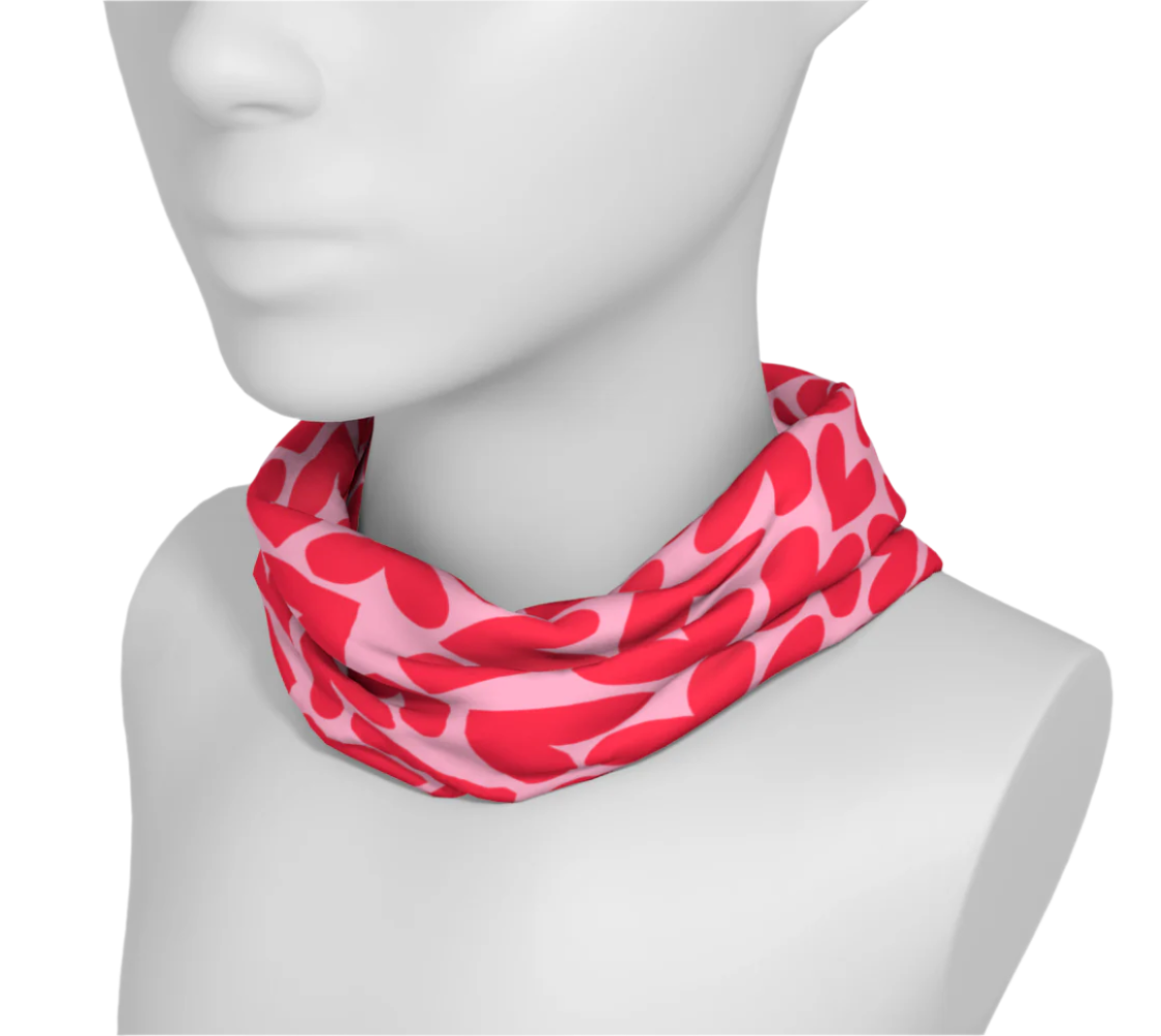 cute wide headband pink hearts