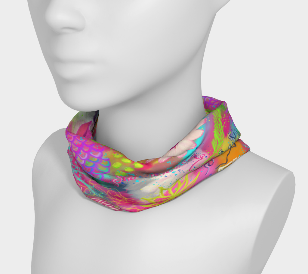 pink tropical print wide headband 3