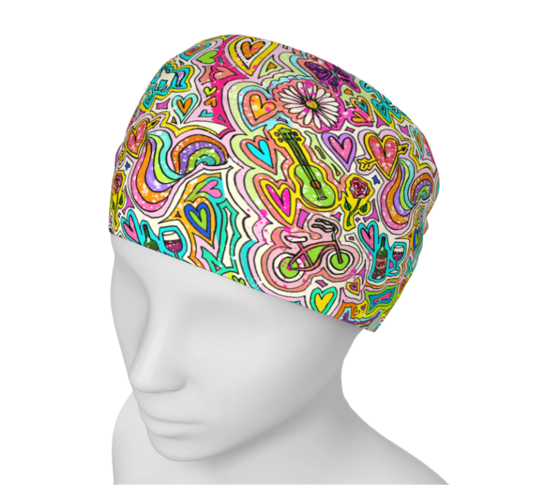wide headband colorful print 2