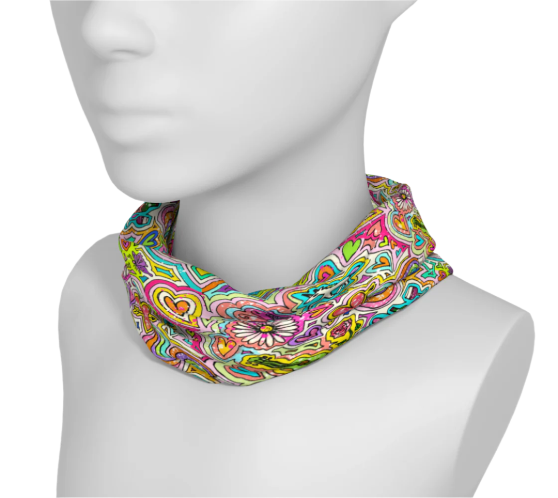 wide headband colorful print unicorn flowers