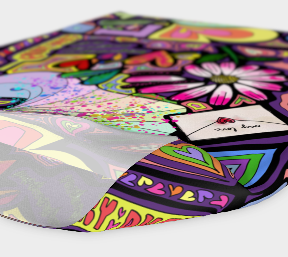 wide headband with colorful print flat